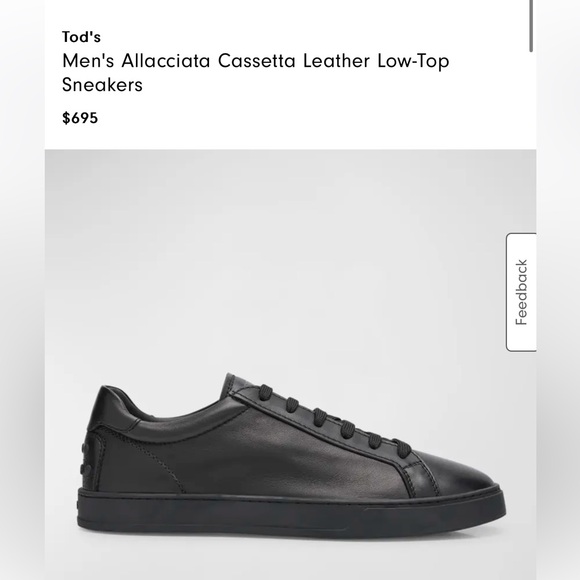 TODS Men's Allacciata Cassetta Leather Low-Top
Sneakers US/12 EU/10.5 - Picture 2 of 9